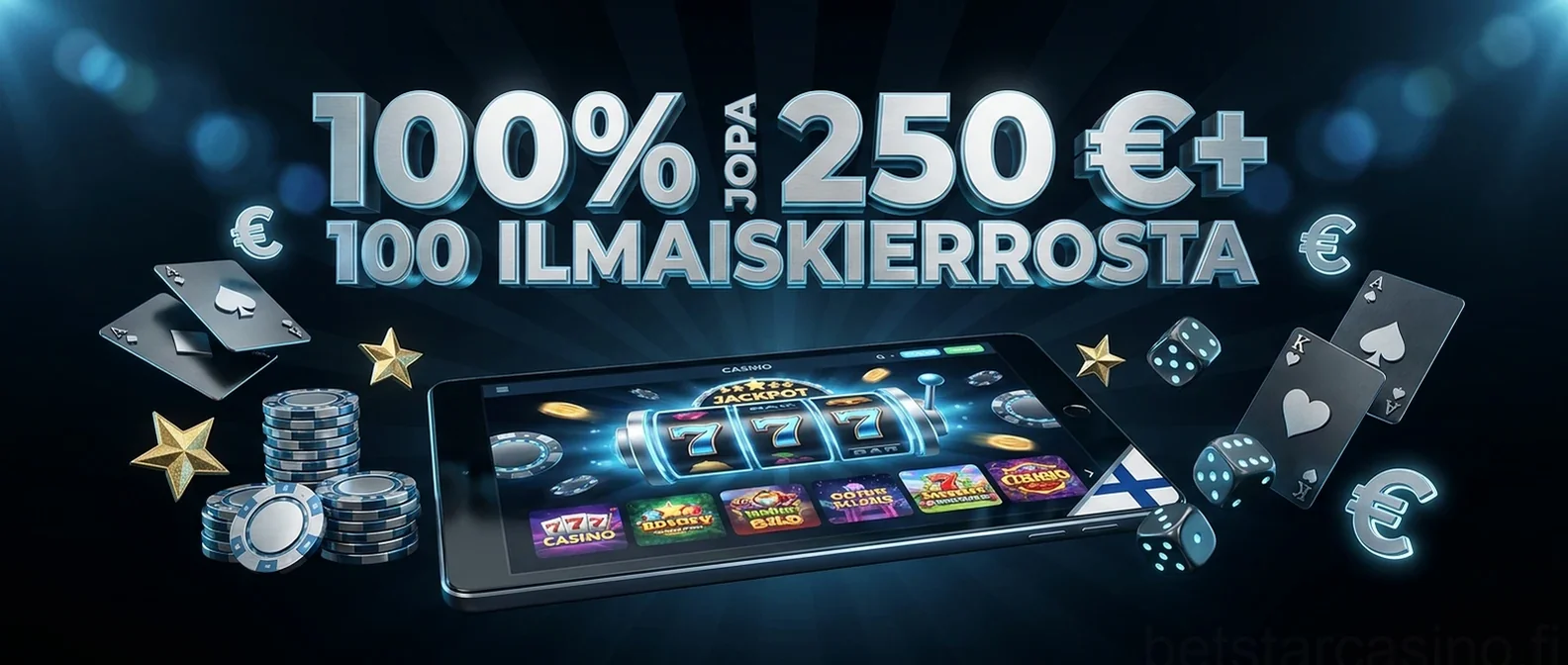 100% JOPA 250 €+ 100 ILMAISKIERROSTA